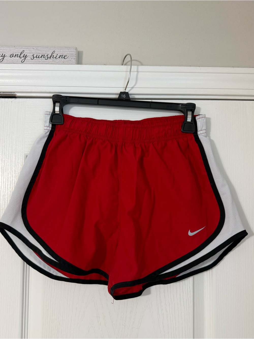Nike Red Black and White Running Shorts
